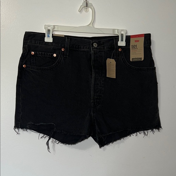 Levi's 501 Women's Black Jean Shorts - Picture 1 of 4